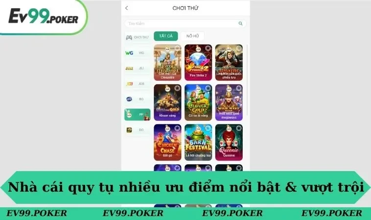 Nhà cái quy tụ nhiều ưu điểm nổi bật & vượt trội