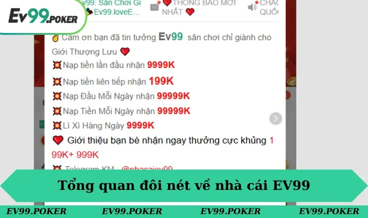 Tổng quan đôi nét về nhà cái EV99