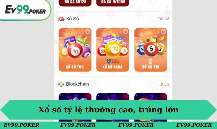 Xổ số tỷ lệ thưởng cao, trúng lớn