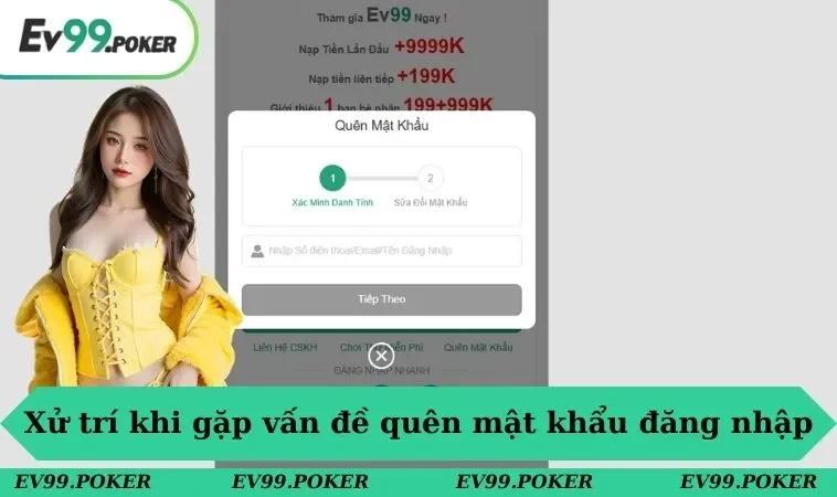 Xử trí khi gặp vấn đề quên mật khẩu đăng nhập